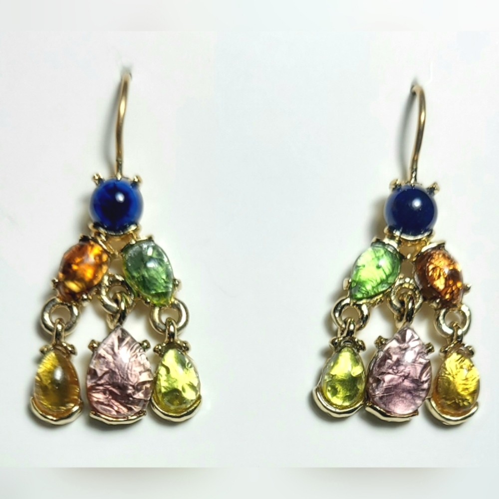 LC Signed Lauren Conrad Multicolor Dangle Earrings